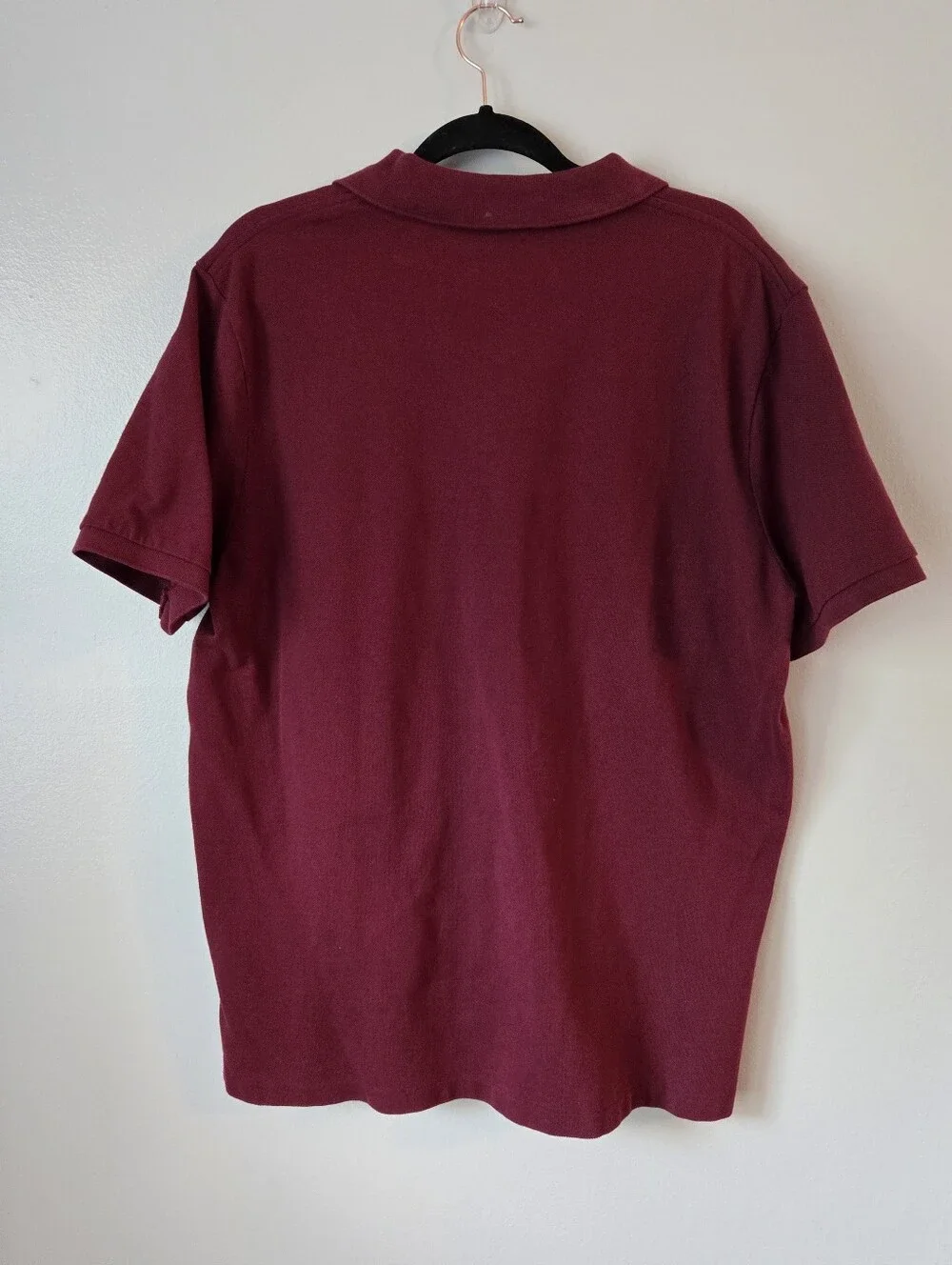 Polo Ralph Lauren Slim Fit Maroon Burgundy Mesh Short Sleeve Polo Shirt Size L